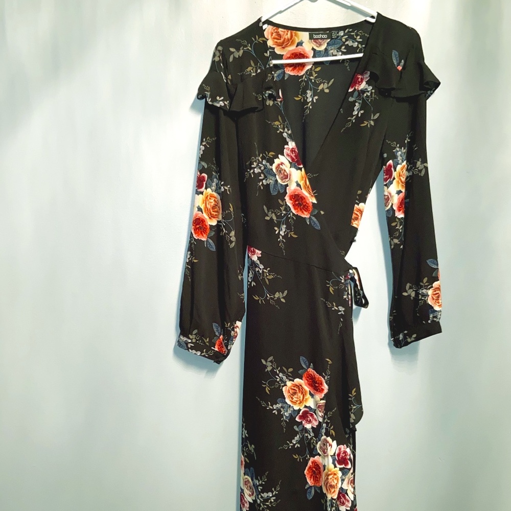 maxi wrap dress